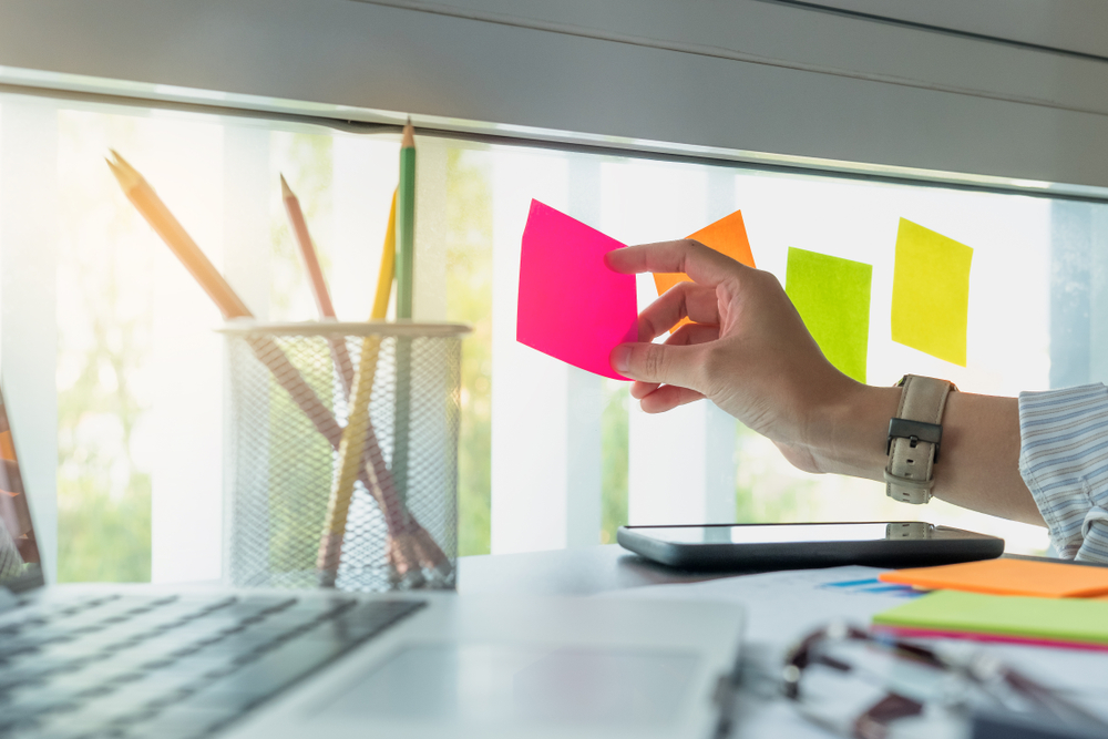 Make sticky pads and office supplies with fugitive glue.